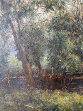 Load image into Gallery viewer, Large French Countryside Mill Scene Antique Oil on Canvas
